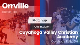 Matchup: Orrville vs. Cuyahoga Valley Christian Academy  2019