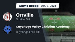 Recap: Orrville  vs. Cuyahoga Valley Christian Academy  2021