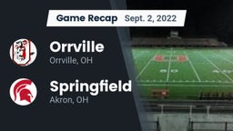 Recap: Orrville  vs. Springfield  2022