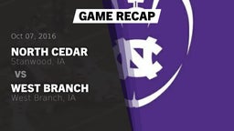 Recap: North Cedar  vs. West Branch  2016