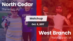 Matchup: North Cedar vs. West Branch  2017