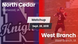 Matchup: North Cedar vs. West Branch  2018