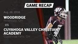 Recap: Woodridge  vs. Cuyahoga Valley Christian Academy  2016