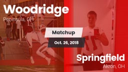 Matchup: Woodridge High vs. Springfield  2018