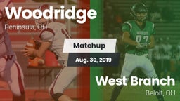 Matchup: Woodridge High vs. West Branch  2019