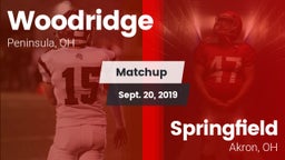 Matchup: Woodridge High vs. Springfield  2019