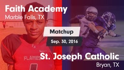 Matchup: Faith Academy vs. St. Joseph Catholic  2016