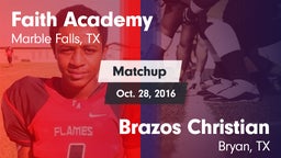 Matchup: Faith Academy vs. Brazos Christian  2016