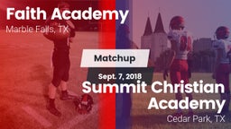 Matchup: Faith Academy vs. Summit Christian Academy  2018