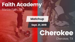 Matchup: Faith Academy vs. Cherokee  2018