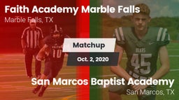 Matchup: Faith Academy vs. San Marcos Baptist Academy  2020