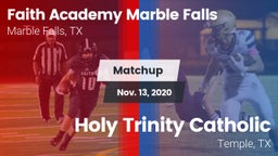 Matchup: Faith Academy vs. Holy Trinity Catholic  2020