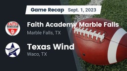 Recap: Faith Academy Marble Falls vs. Texas Wind 2023