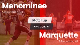 Matchup: Menominee vs. Marquette  2016
