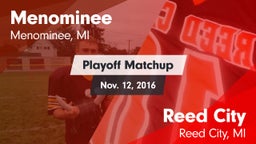 Matchup: Menominee vs. Reed City  2016