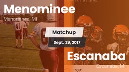 Matchup: Menominee vs. Escanaba  2017