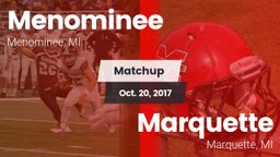 Matchup: Menominee vs. Marquette  2017