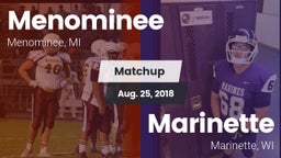 Matchup: Menominee vs. Marinette  2018