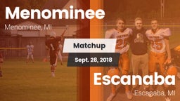 Matchup: Menominee vs. Escanaba  2018