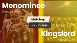 Matchup: Menominee vs. Kingsford  2020