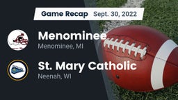 Recap: Menominee  vs. St. Mary Catholic  2022