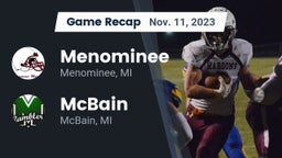 Recap: Menominee  vs. McBain  2023