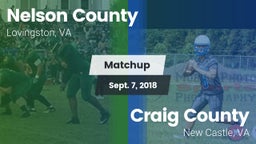 Matchup: Nelson County vs. Craig County  2018