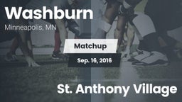 Matchup: Washburn vs. St. Anthony Village  2016