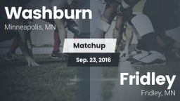 Matchup: Washburn vs. Fridley  2016