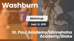 Matchup: Washburn vs. St. Paul Academy/Minnehaha Academy/Blake 2018