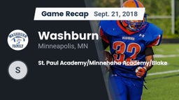 Recap: Washburn  vs. St. Paul Academy/Minnehaha Academy/Blake 2018