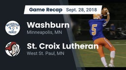 Recap: Washburn  vs. St. Croix Lutheran  2018