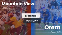 Matchup: Mountain View vs. Orem  2018