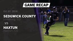 Recap: Sedgwick County  vs. Haxtun  2016