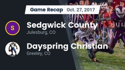 Recap: Sedgwick County  vs. Dayspring Christian  2017