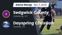 Recap: Sedgwick County  vs. Dayspring Christian  2018