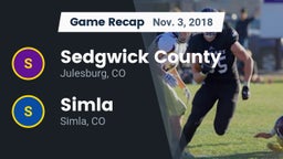 Recap: Sedgwick County  vs. Simla  2018