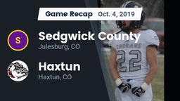 Recap: Sedgwick County  vs. Haxtun  2019
