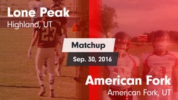 Matchup: Lone Peak vs. American Fork  2016