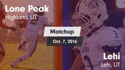 Matchup: Lone Peak vs. Lehi  2016