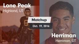Matchup: Lone Peak vs. Herriman  2016
