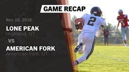 Recap: Lone Peak  vs. American Fork  2016