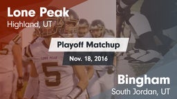 Matchup: Lone Peak vs. Bingham 2016