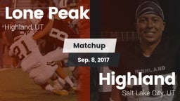Matchup: Lone Peak vs. Highland  2017