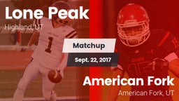 Matchup: Lone Peak vs. American Fork  2017