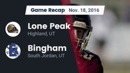 Recap: Lone Peak  vs. Bingham 2016