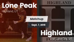 Matchup: Lone Peak vs. Highland  2018