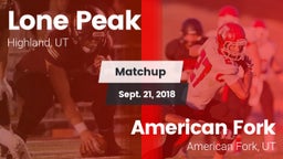 Matchup: Lone Peak vs. American Fork  2018