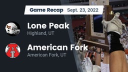Recap: Lone Peak  vs. American Fork  2022