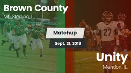 Matchup: Brown County High vs. Unity  2018